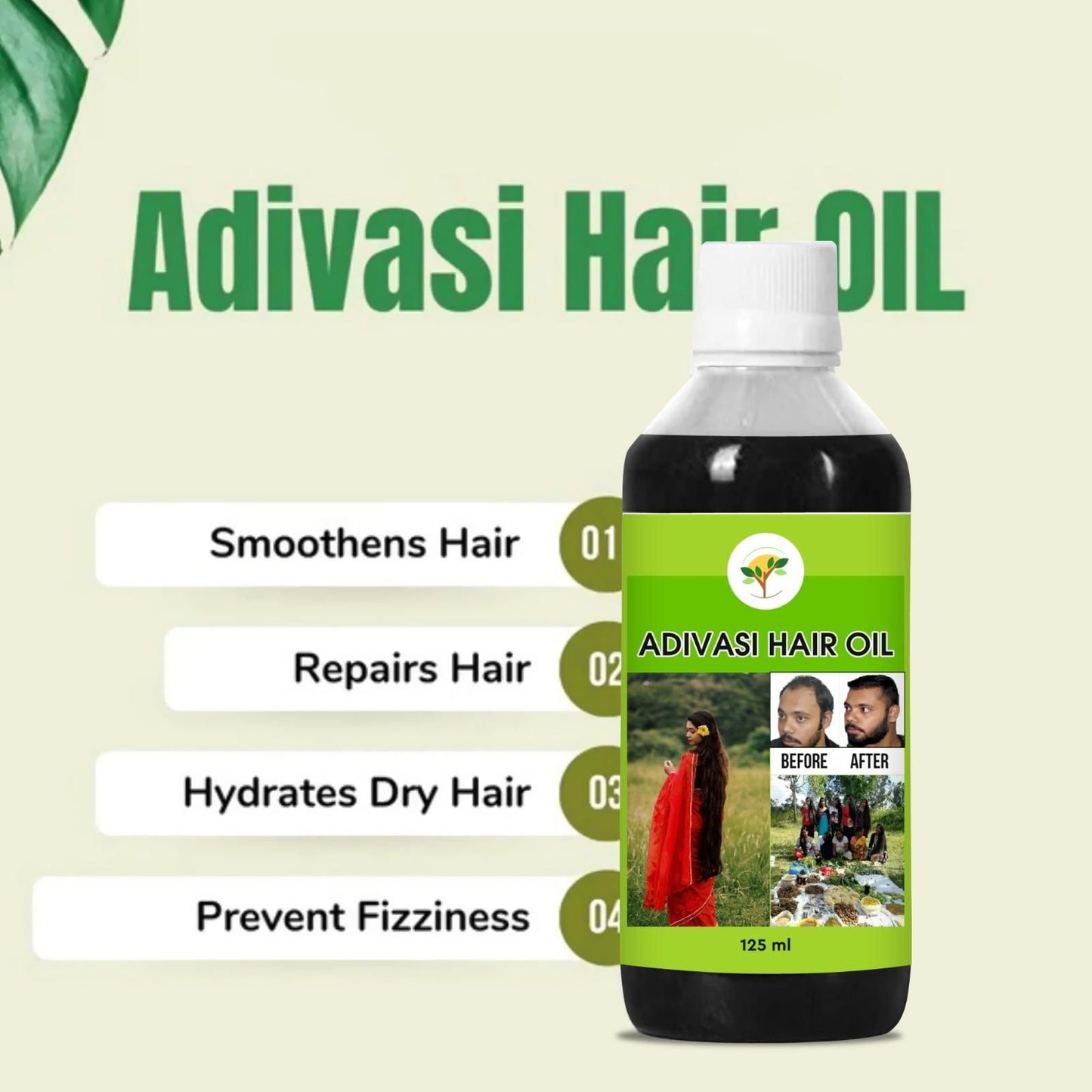 Ayurvedic Oil by Adivasi 125 ML (Combo)